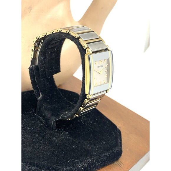 Rado Womens Watch 153.0383.3 Diastar Swiss Quartz Silver Dial Two Tone Tank 18mm - Picture 2 of 13